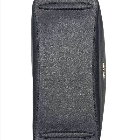 Calvin Klein Avery Micro Pebble Leather Tote Black/Gold